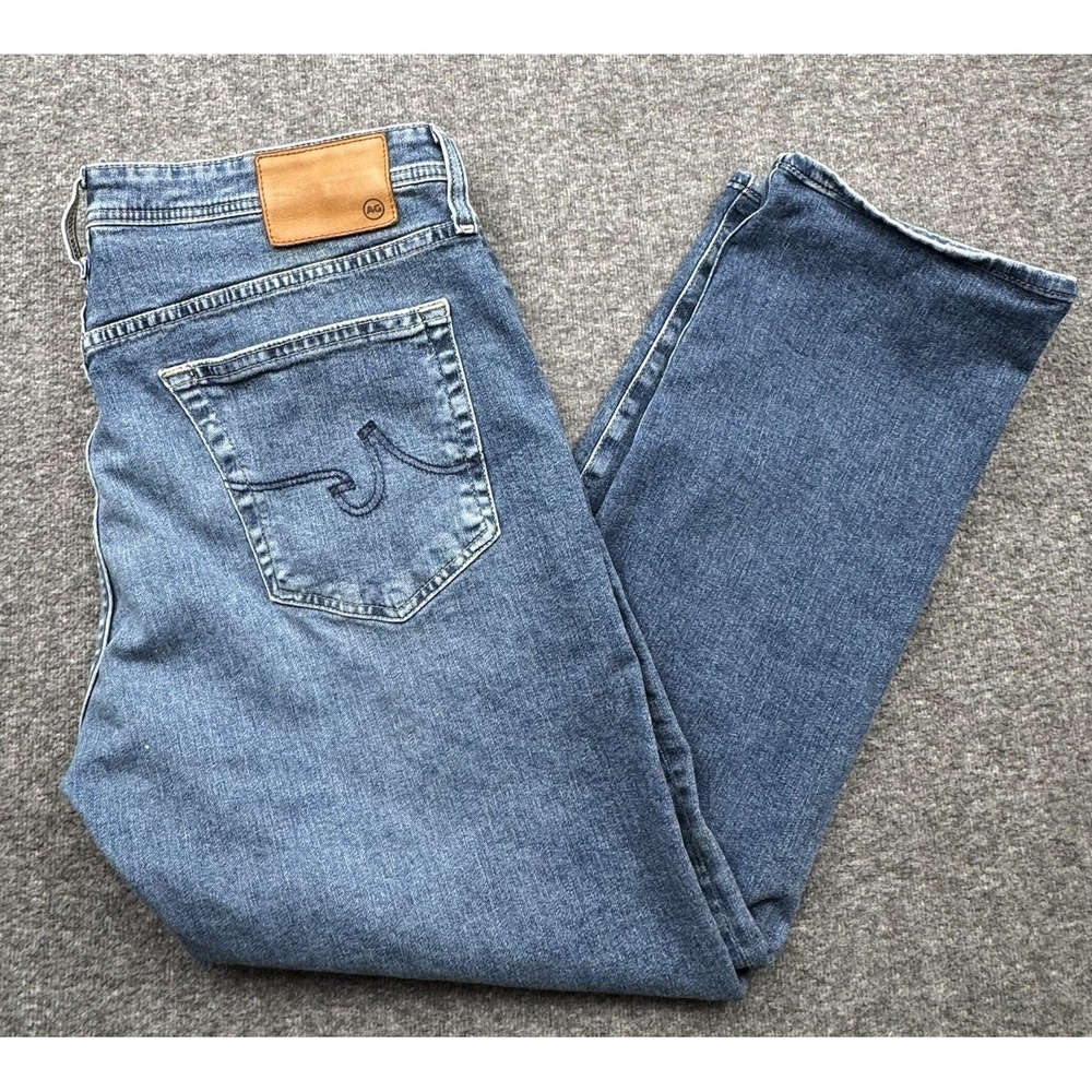 AG Adriano Goldschmied Everett Slim Straight Jeans Mens Sz 36x34 Fits 36x30*